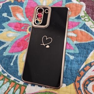 Chic Black and Gold Heart Phone Case